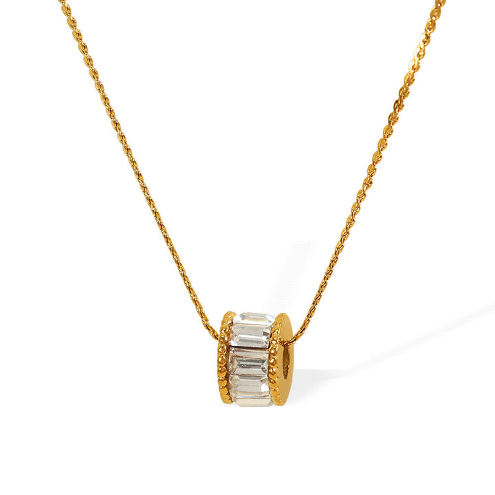 Polished Barrel Necklace Élina | Gold