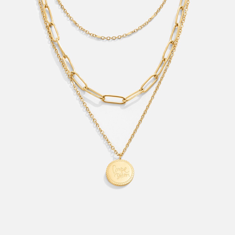 Collier à couches avec pièces « Janie » | Or