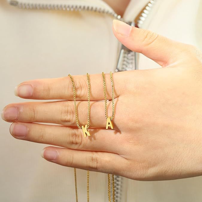 Initial Letter Necklace of Love | Gold
