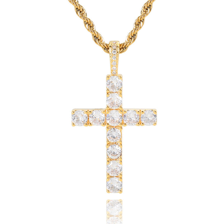 Cross necklace | White gold