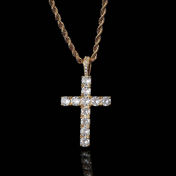 Cross necklace | White gold