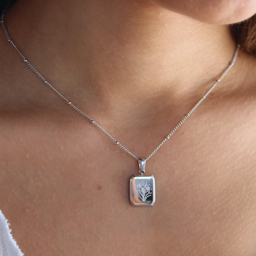 Collier rétro | Or blanc