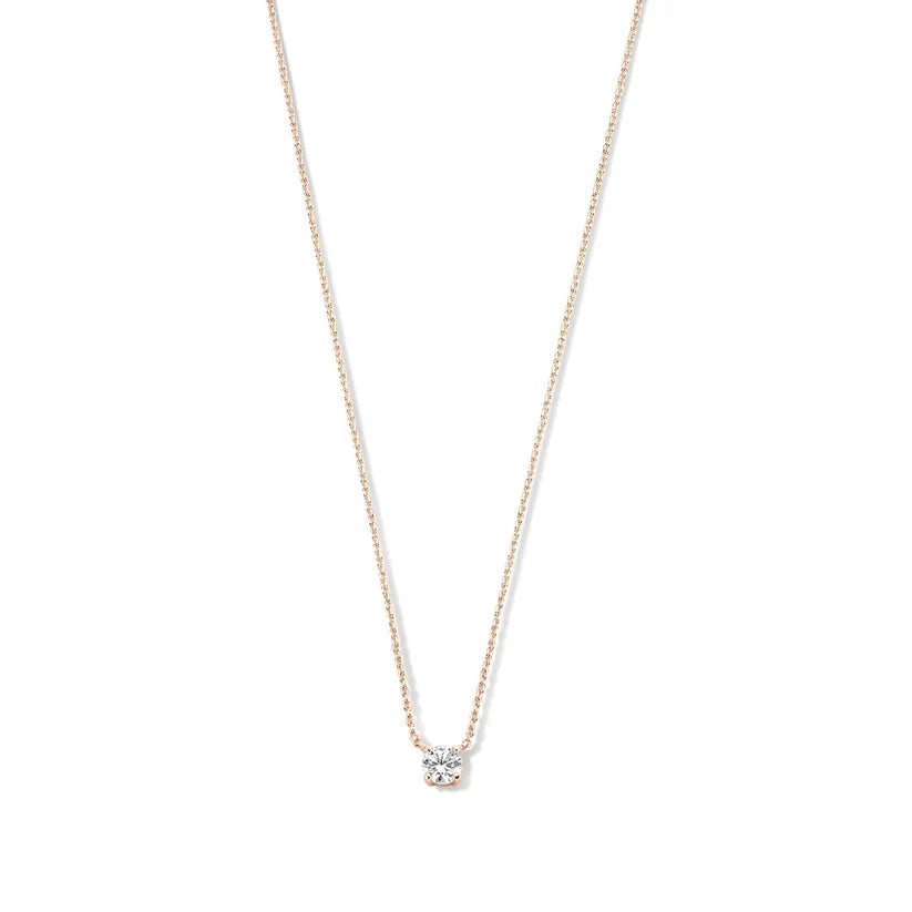 Moissanite Stone Necklace Cléa | Gold