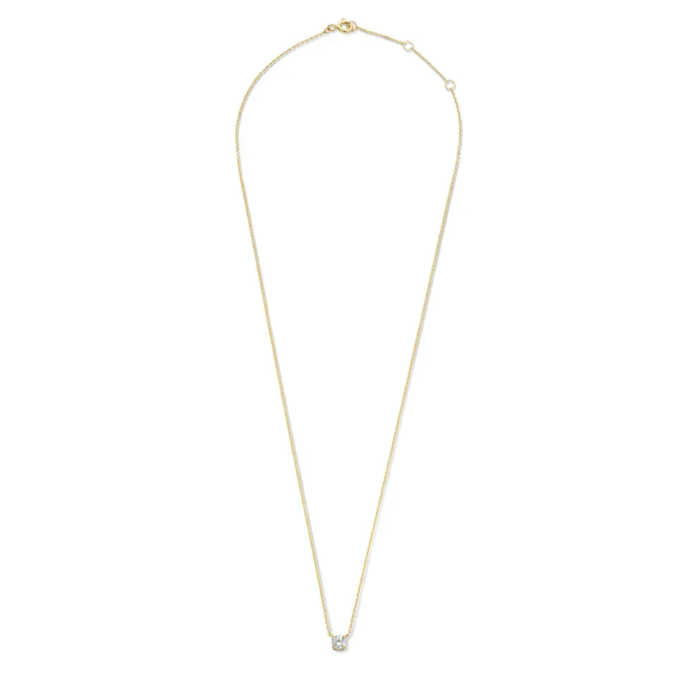 Moissanite Stone Necklace Cléa | Gold