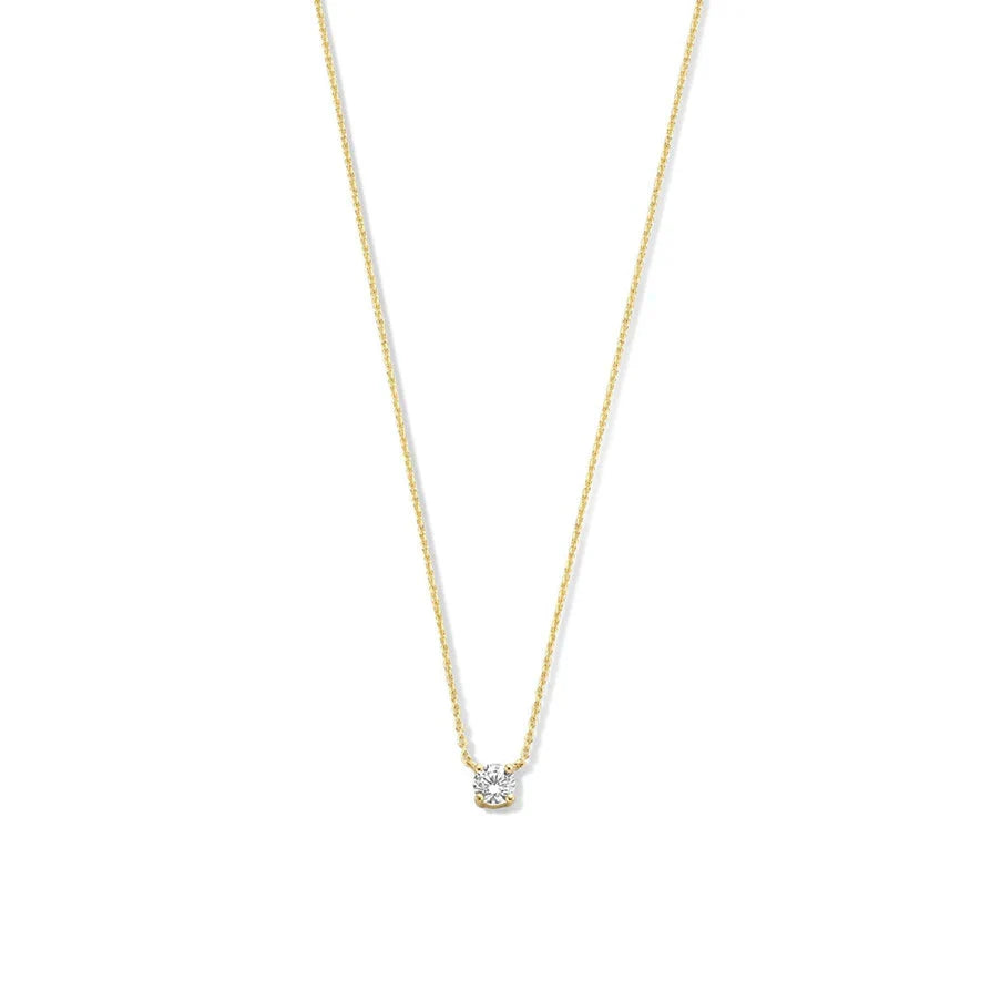 Moissanite Stone Necklace Cléa | Gold