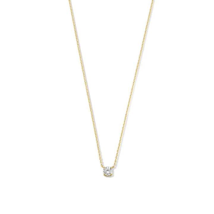 Moissanite Stone Necklace Cléa | Gold