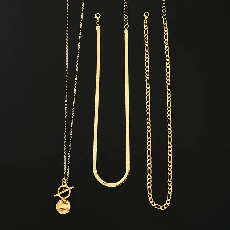 Layered textured piece Savira Necklace | Gold