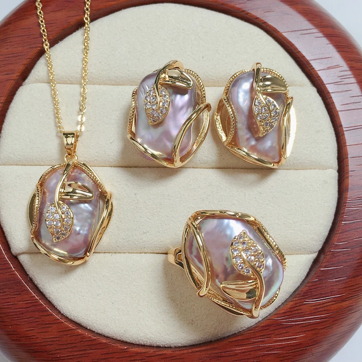 Ensemble collier et boucles d&
