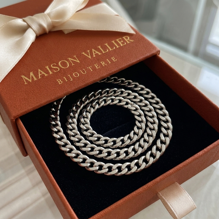 Cuban chain with large links | White gold