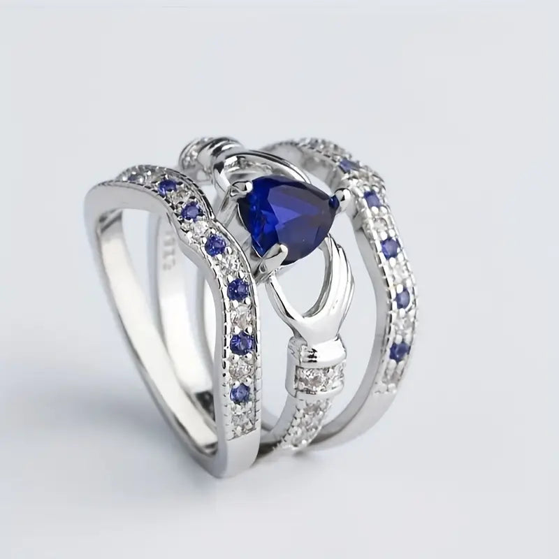 Eternal Shine Azure Ring Set | White Gold