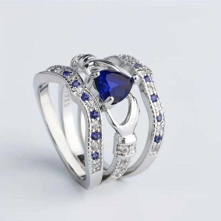 Eternal Shine Azure Ring Set | White Gold