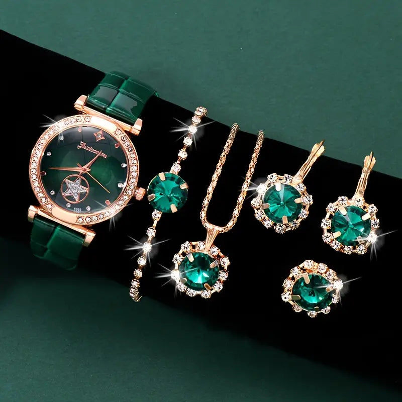 Verdantra Timecourt Jewellery Set | Gold