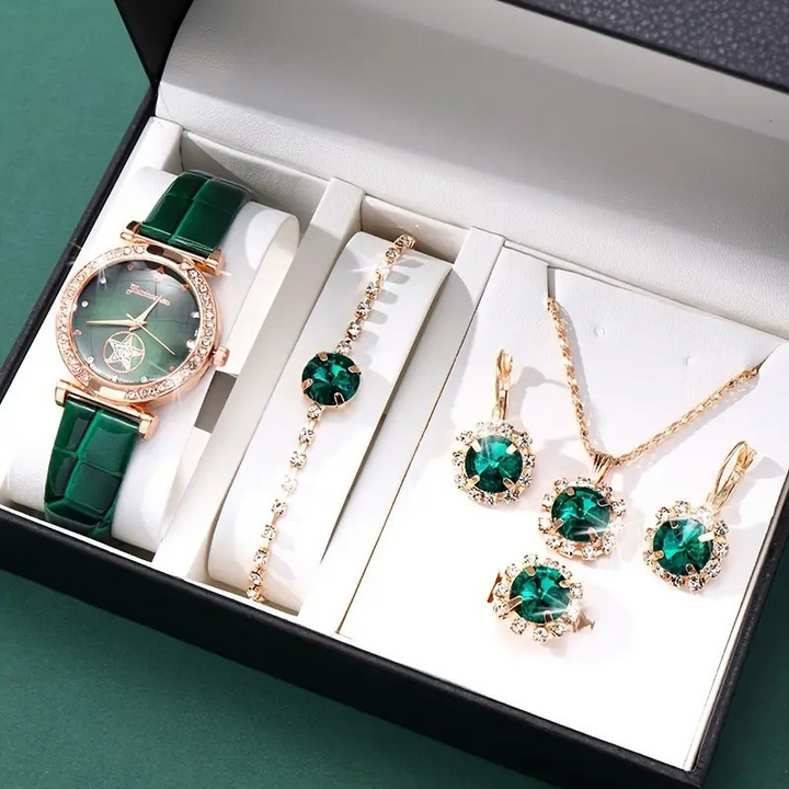 Verdantra Timecourt Jewellery Set | Gold