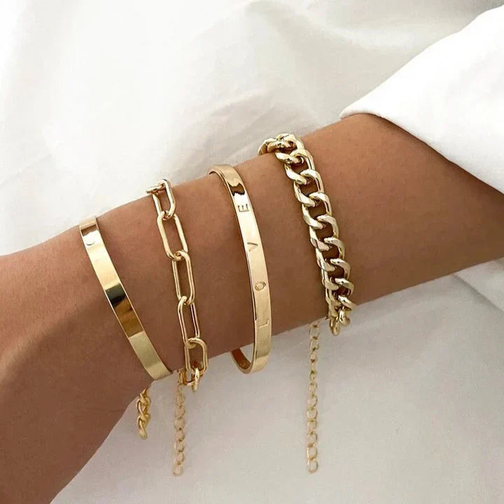 Élan Mercier Bracelet Set | White Gold