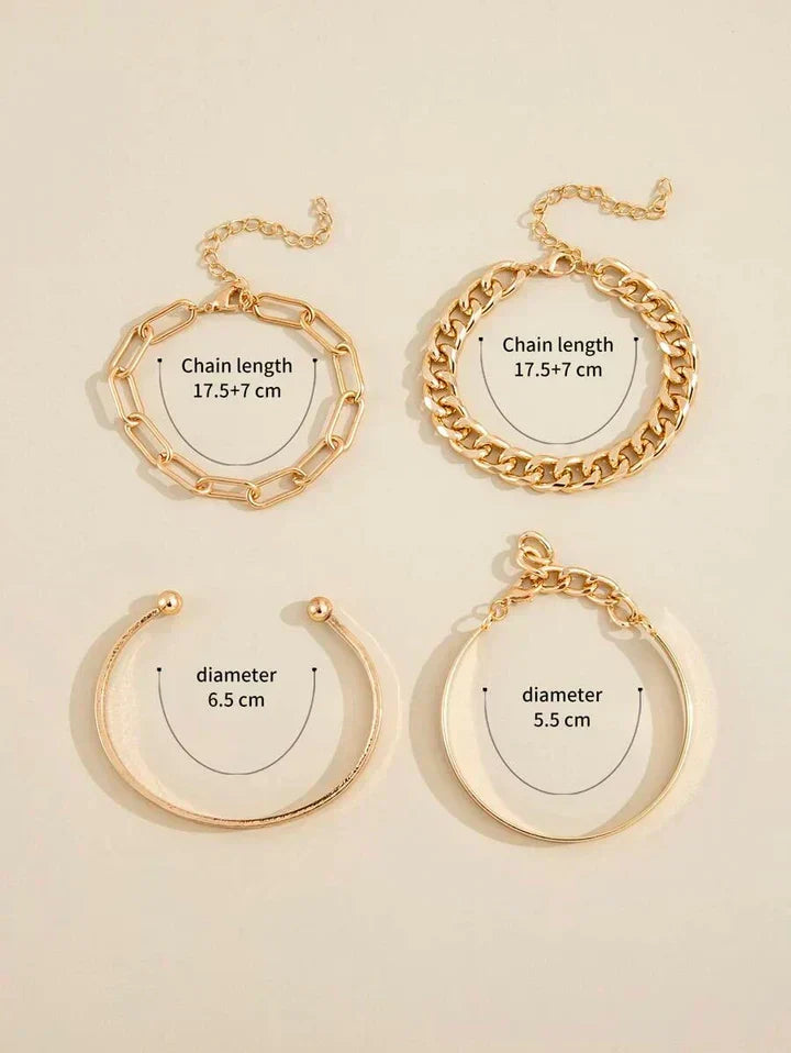 Élan Mercier Bracelet Set | White Gold