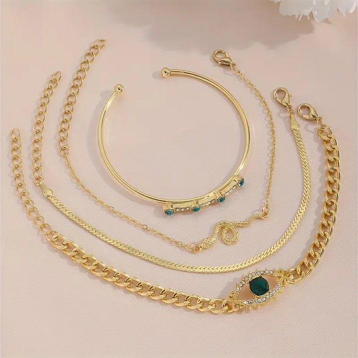 Serpina Veyra Bracelet Set | Gold