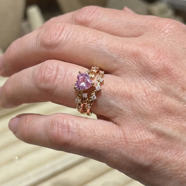 Flower Garden Ring Set | Gold