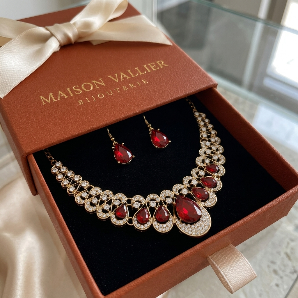 Maévina Crimselle Jewellery Set | Gold