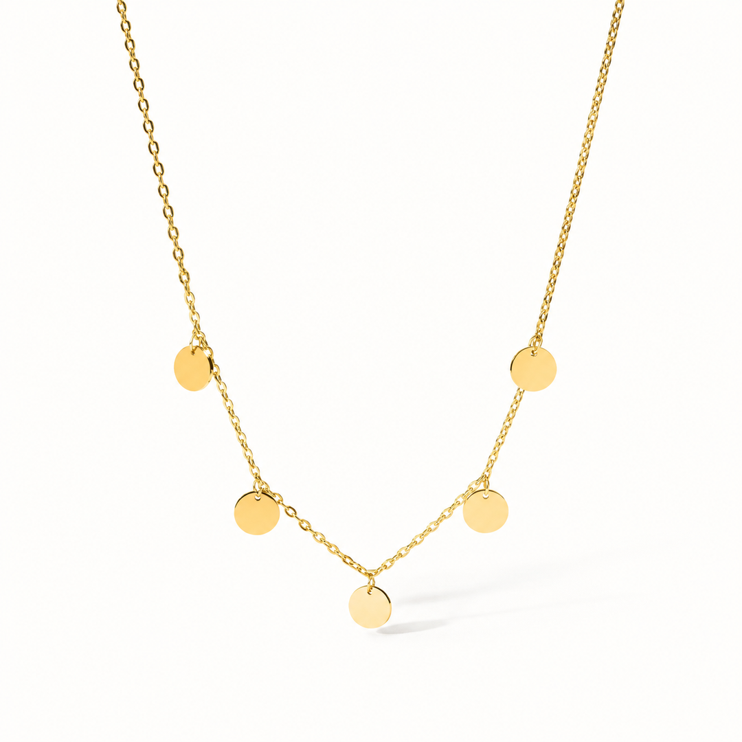 Coloured Buddha Necklace | Gold