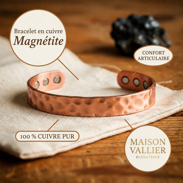 Bracelet en cuivre Magnétite