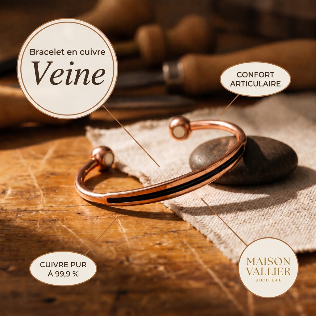 Bracelet en cuivre Veine