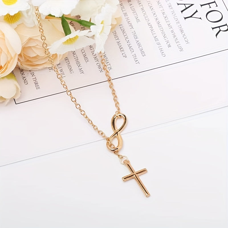 Eternal Cross Pendant | White Gold