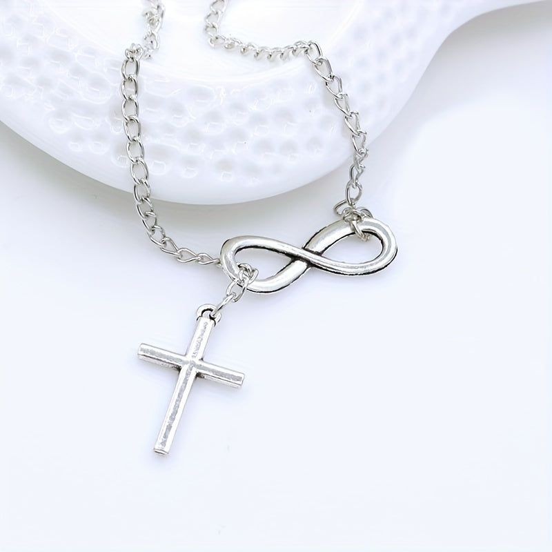 Eternal Cross Pendant | White Gold