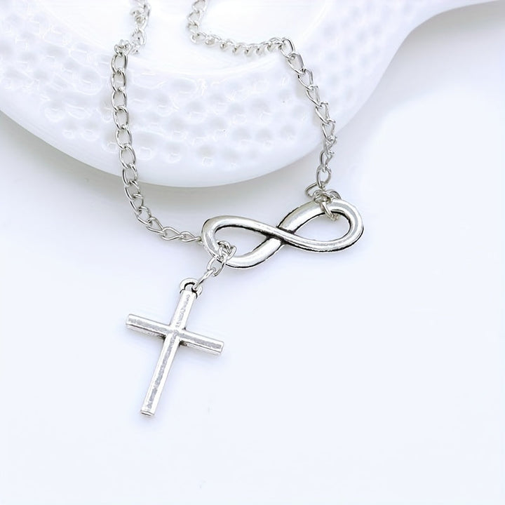 Eternal Cross Pendant | White Gold