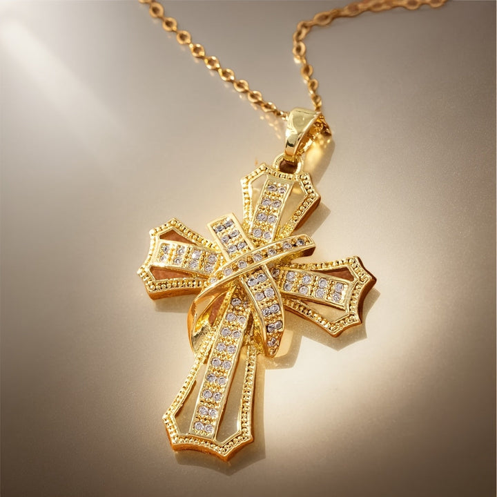 Radiant Cross Pendant | Gold