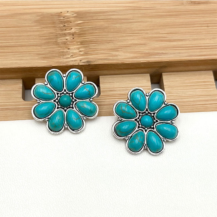 Serelith pétales turquoise clous d&