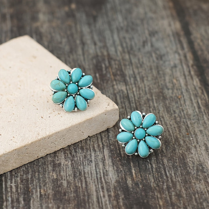 Serelith pétales turquoise clous d&