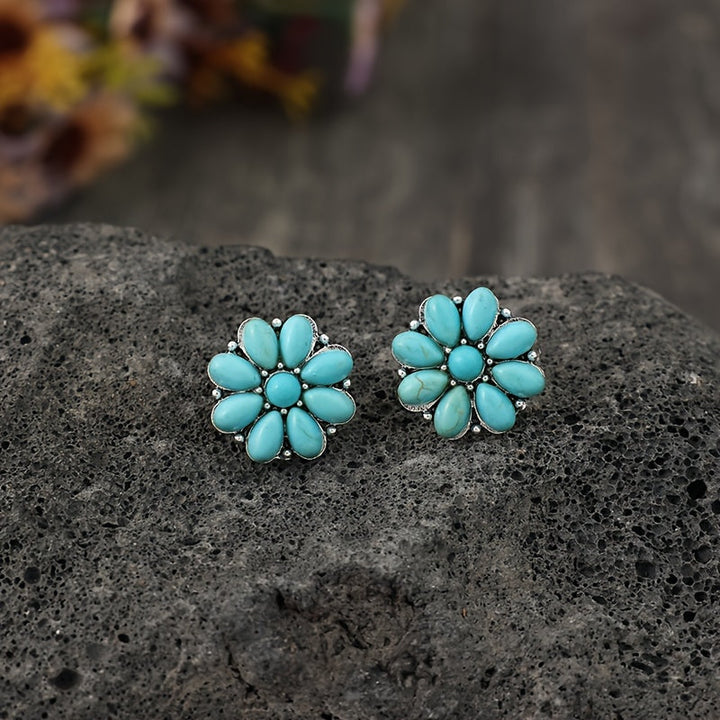 Serelith pétales turquoise clous d&