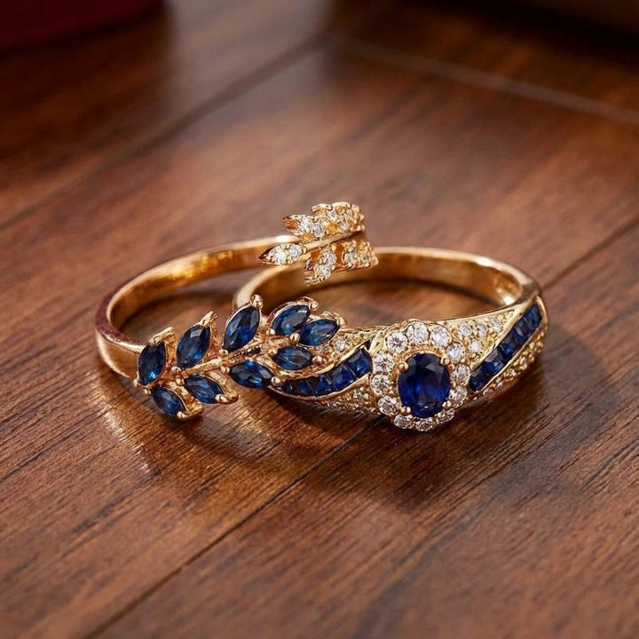 Ensemble de bagues dorées Abellissa | Or