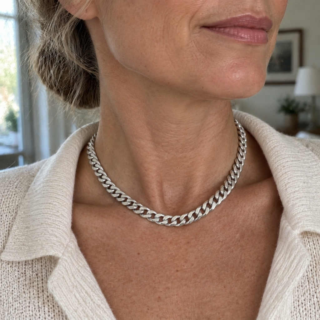 Cuban chain with large links | Gold