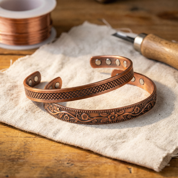 Ensemble de bracelets en cuivre Forge