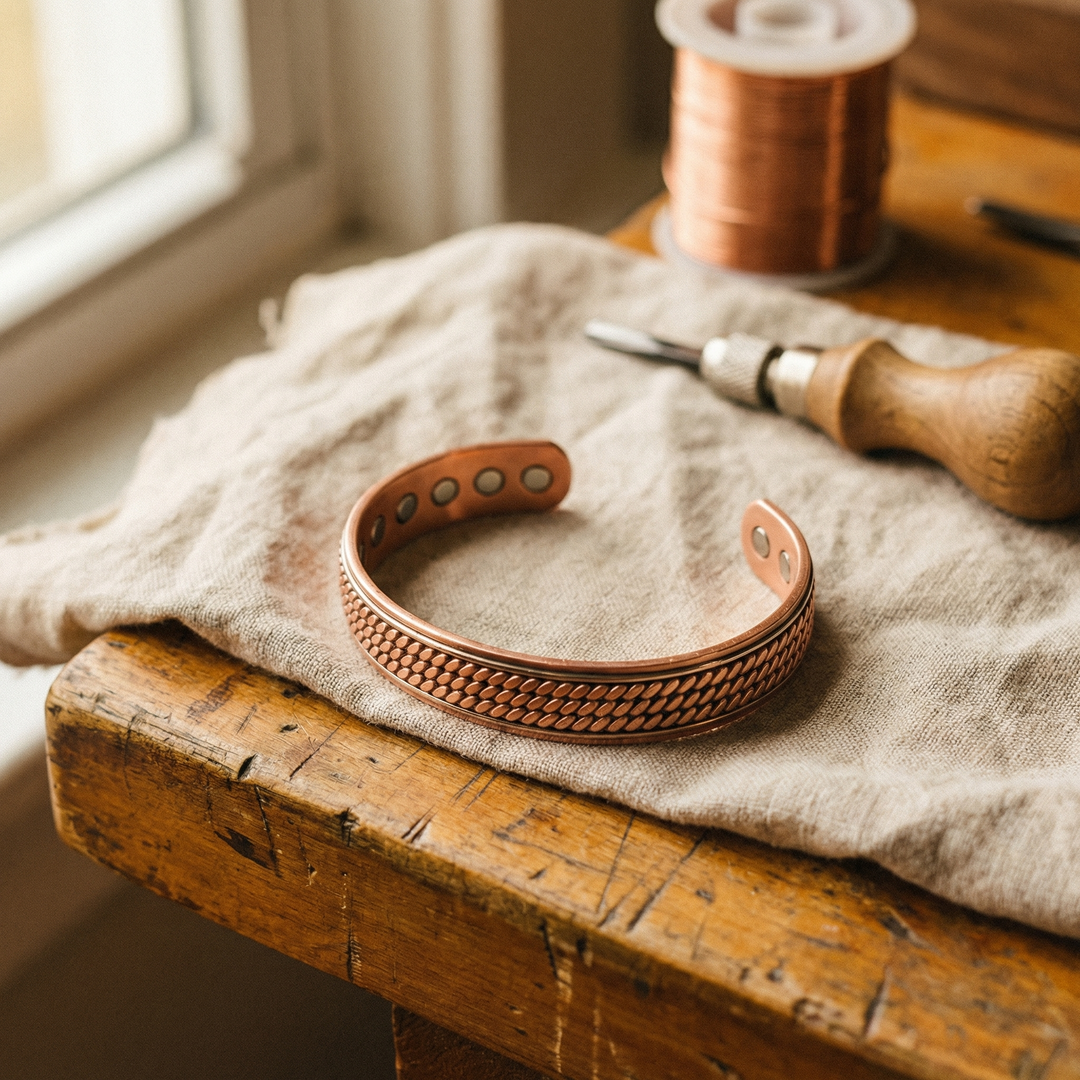 Bracelet en cuivre Vague