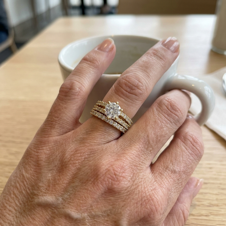 Eternal Radiance Ring Set | Gold